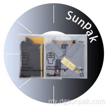 zipper zip အဝတ်အစားများအတွက် poly တံဆိပ်ခတ်ပလပ်စတစ်အိတ်